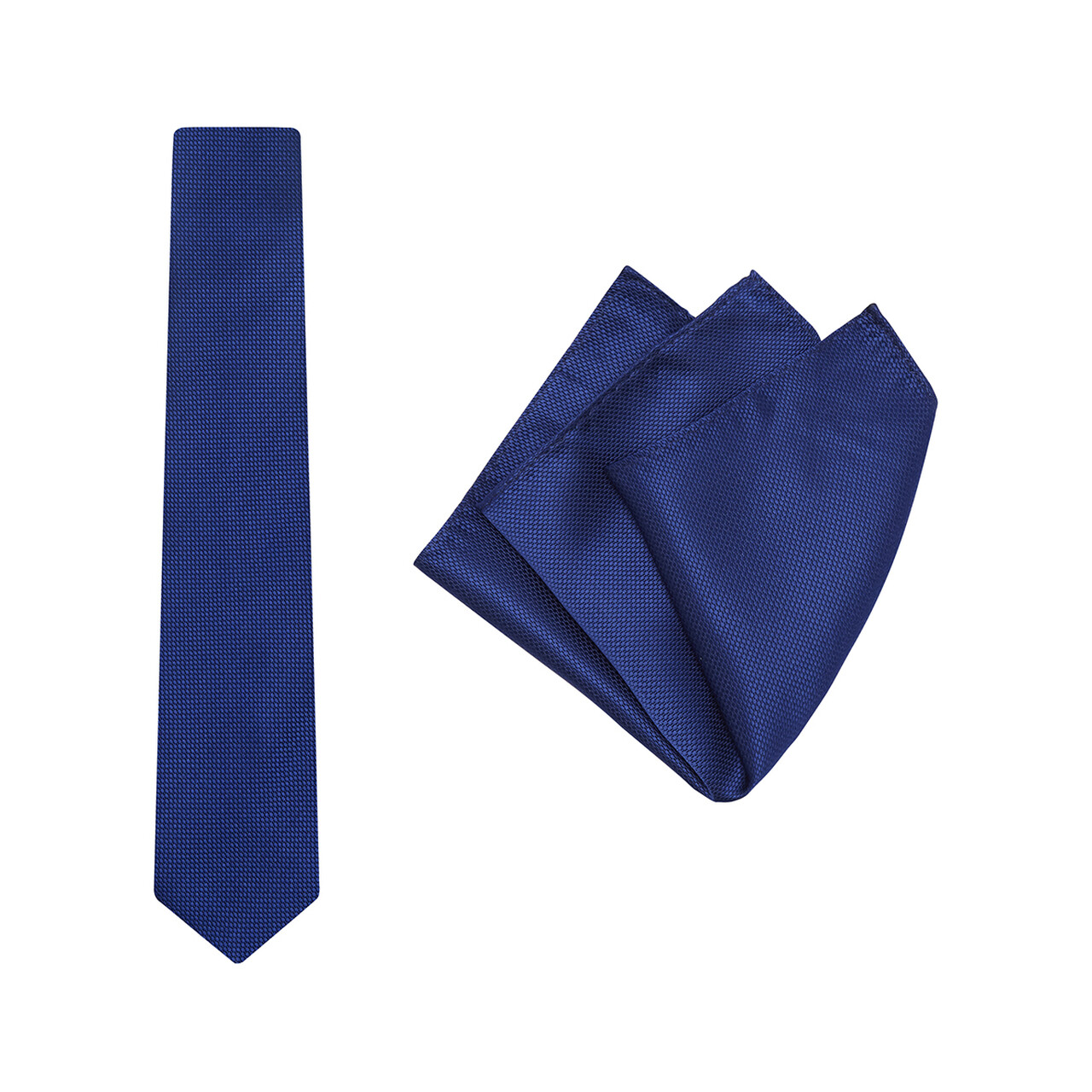 Tie + Pocket Square Set, Wedding, Royal Blue