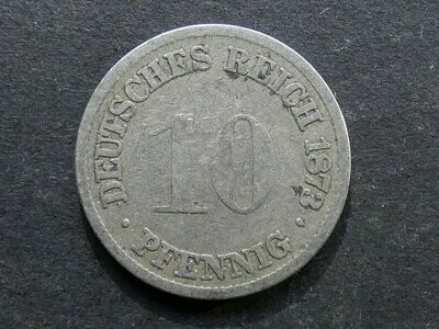 Germany, 10 Pfennig, 1873G