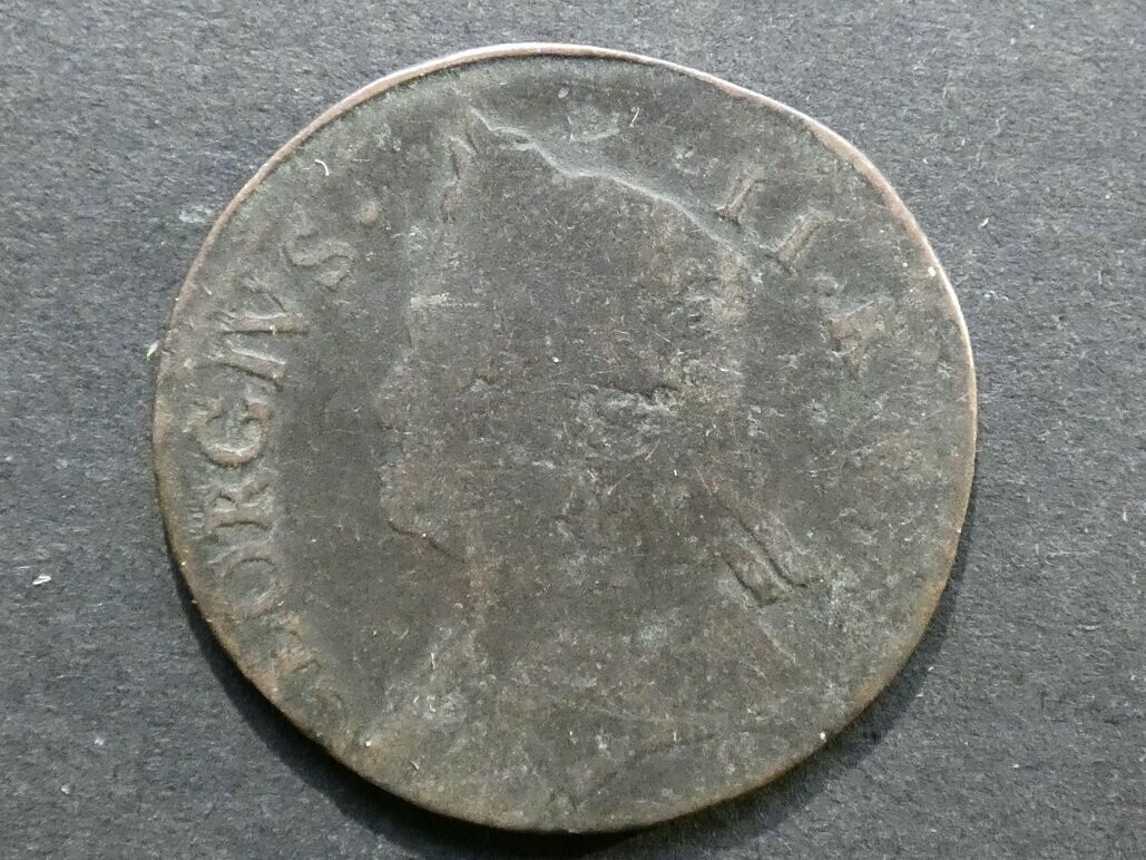 18th Century counterfeit Halfpenny, 1752