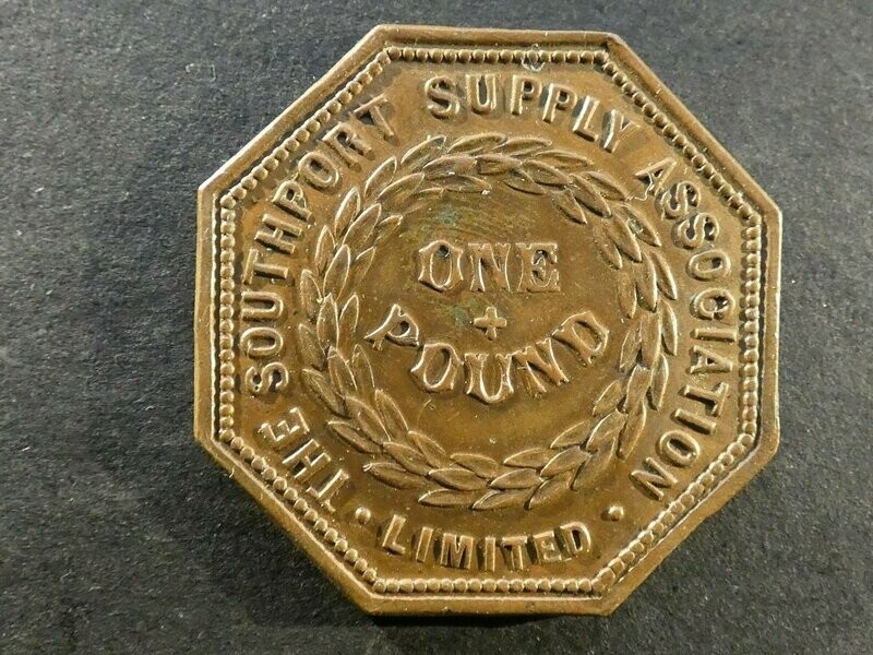 Value-stated check, Lancashire, Southport Supply Association, 1 Pound