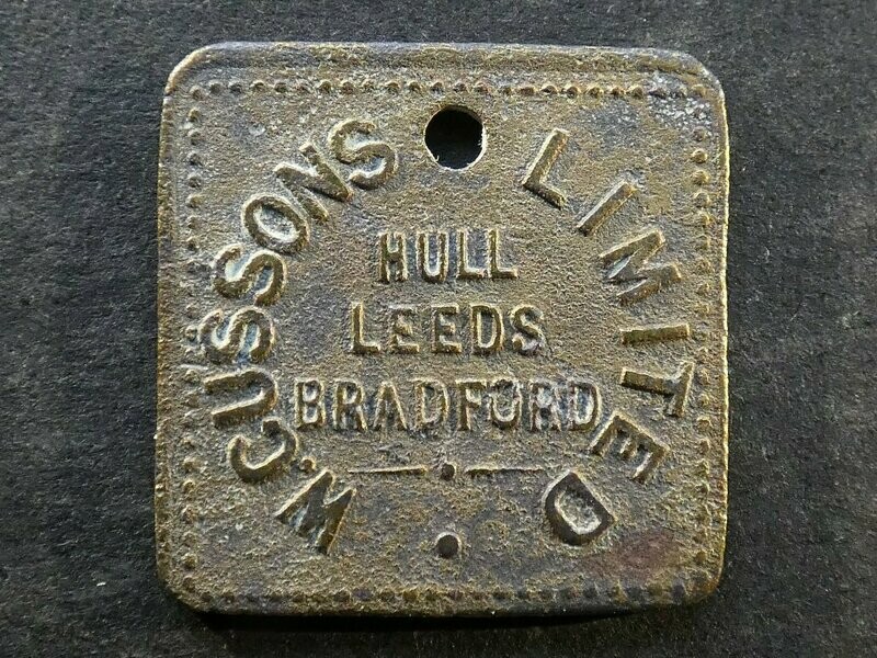 Value-stated check, Yorkshire, Hull, Leeds & Bradford, W. Cussons, 1s 6d