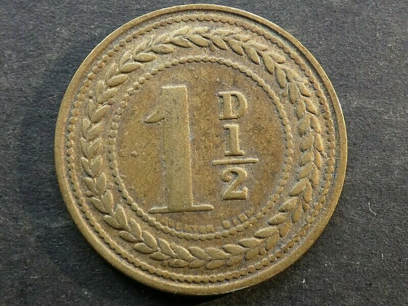 Value-stated check, Cambridgeshire, Wisbech, F.J. Woodrow, 1½ d