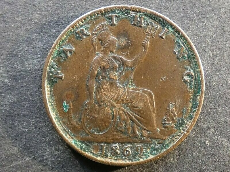 Farthing, 1869.