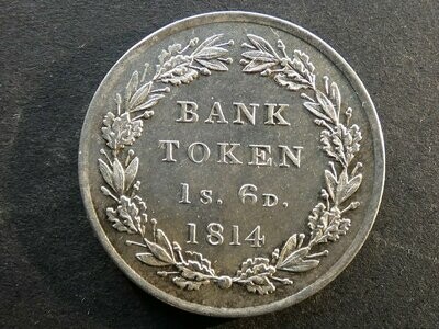 Bank Token, 1 Shilling 6 Pence, 1814.