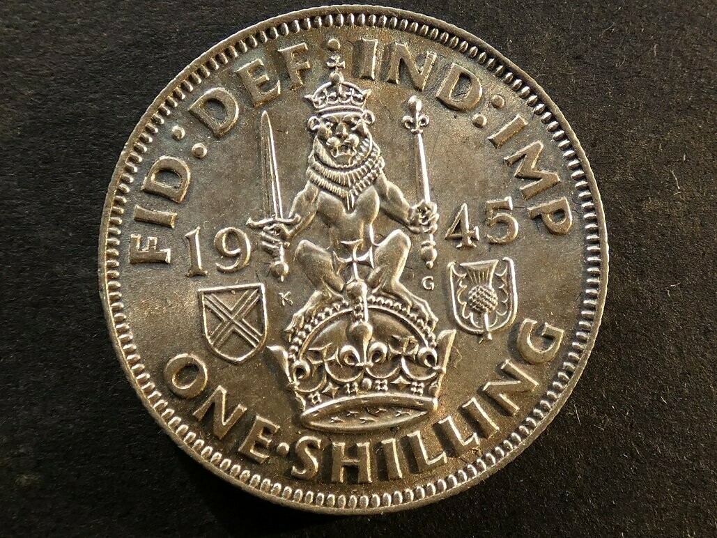 Shilling, 1945, Scottish reverse.