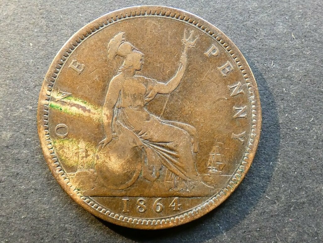 Penny, 1864, plain 4.