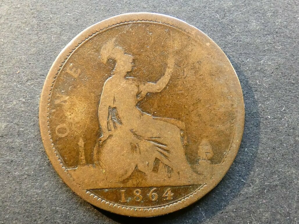 Penny, 1864, plain 4.