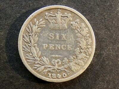 Sixpence, 1840.