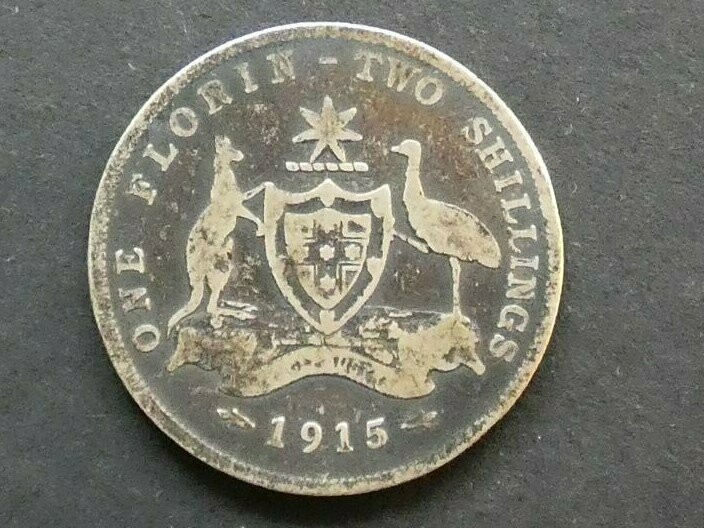Australia, Florin, 1915 (L)