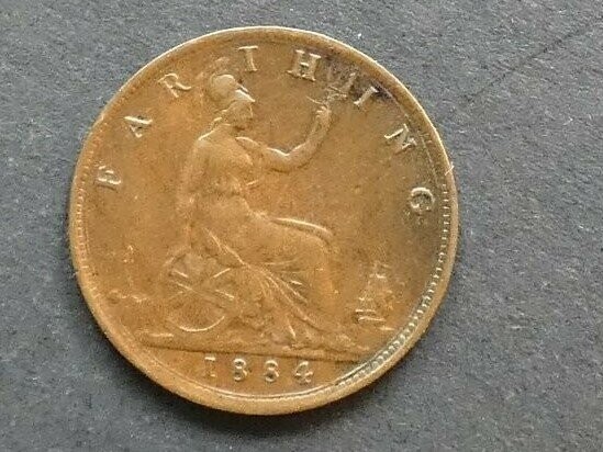 Farthing, 1884.