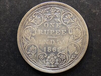 India, 1 Rupee, 1862