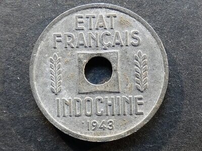 French Indochina, ¼ Cent, 1943