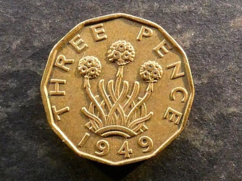 Threepence, 1949.