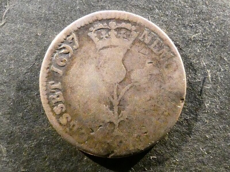 Scotland, William II (III of England), 5 Shillings, 1697