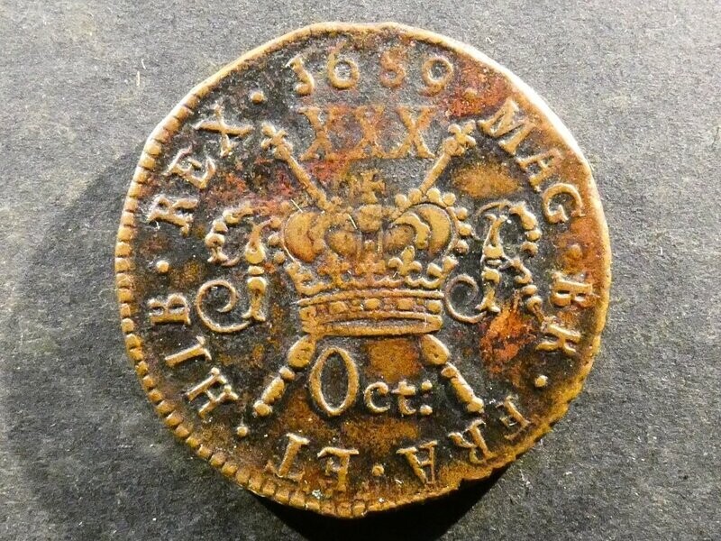 Ireland, Gunmoney Halfcrown, October 1689