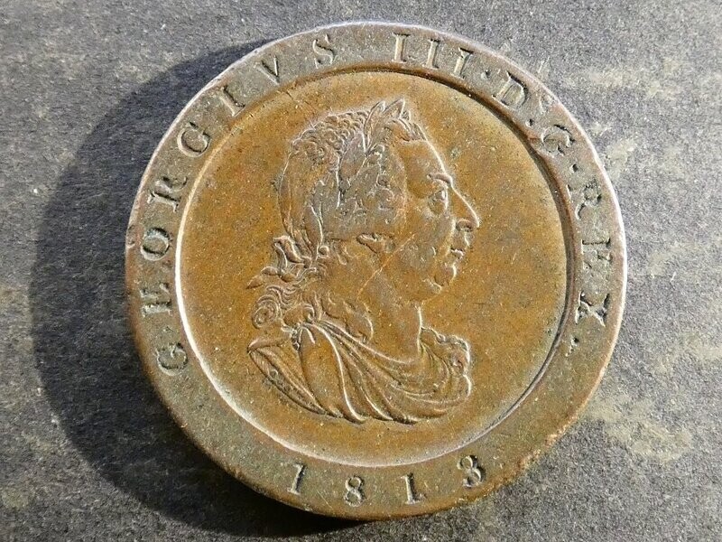 Isle of Man, Halfpenny, 1813