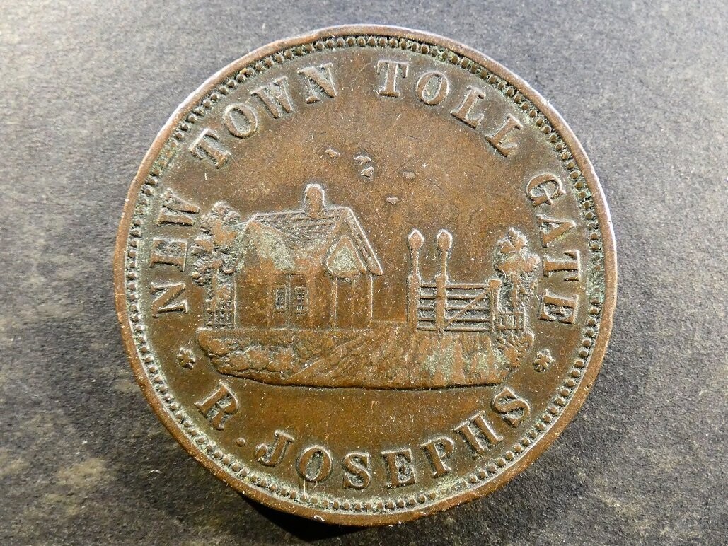 Australia, 1d token, Tasmania, 1855, R. Josephs, New Town Toll Gate