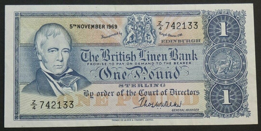 British Linen Bank, 1 Pound, 5th November 1969