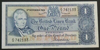 British Linen Bank, 1 Pound, 5th November 1969