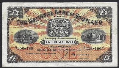 National Bank of Scotland, 1 Pound, 11th November 1953