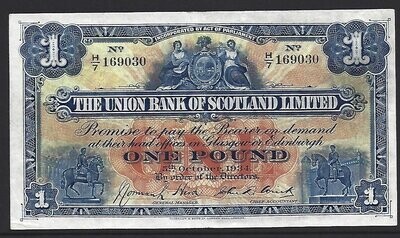 Union Bank of Scotland, 1 Pound, 5th October 1934