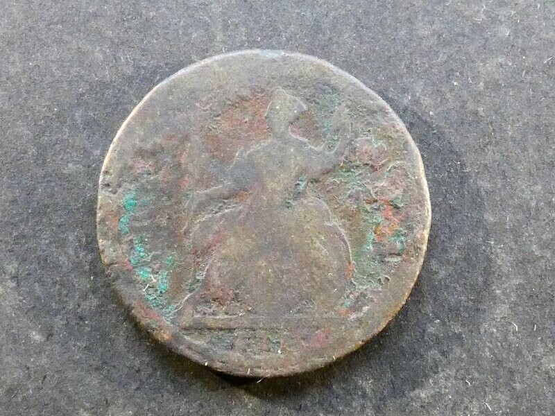 Halfpenny, 1717, "Dump" issue.