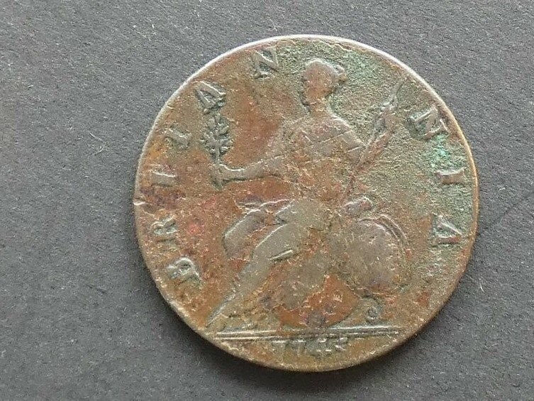 Halfpenny, 1745.