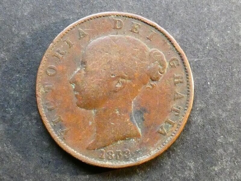 Halfpenny, 1853.