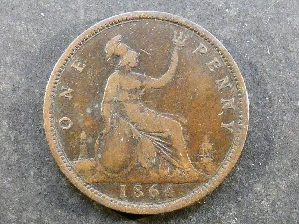 Penny, 1864, plain 4.