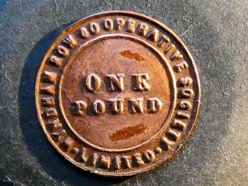 Co-op token, Cumberland, Wyndham Row