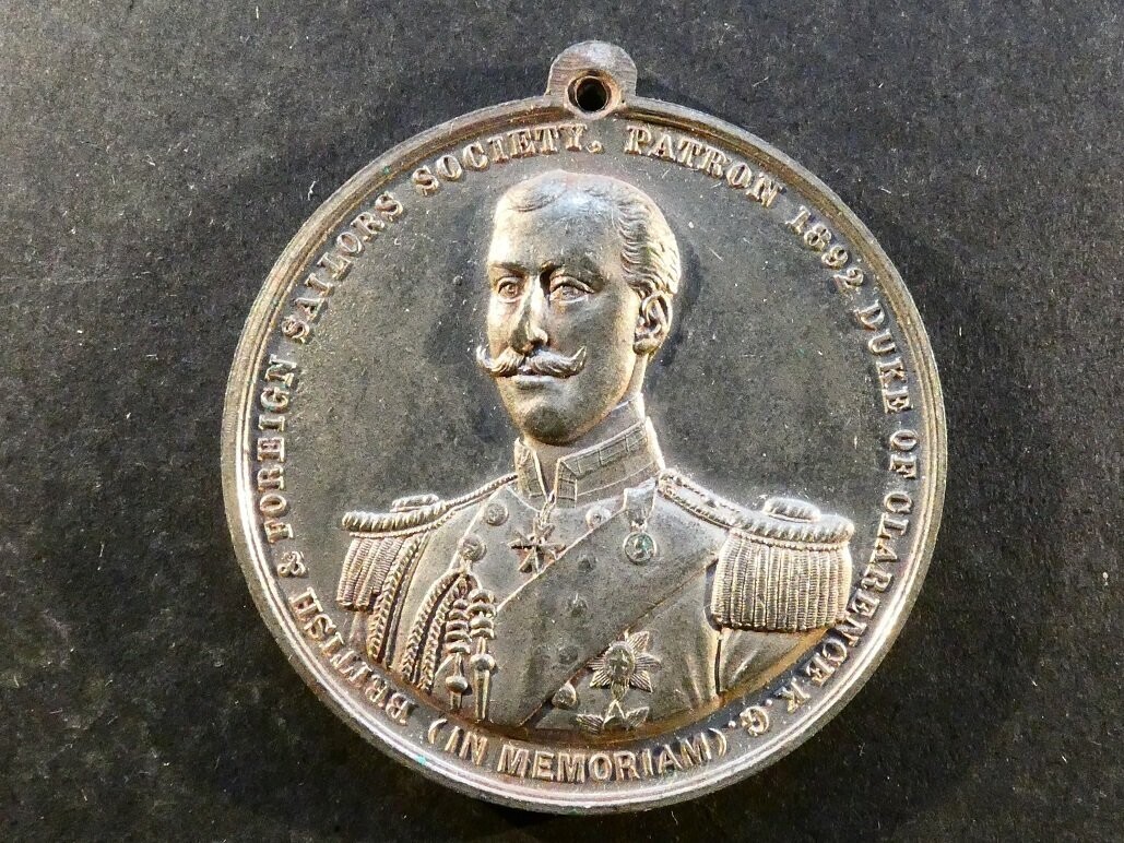 1892, death of Duke of Clarence, British & Foreign Sailors Society.