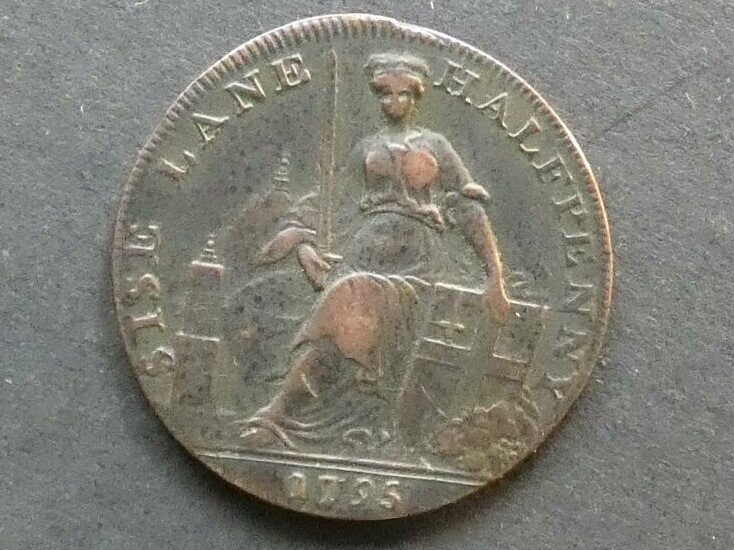 18th Century Halfpenny, Middlesex, Sise Lane, 1795, DH-295