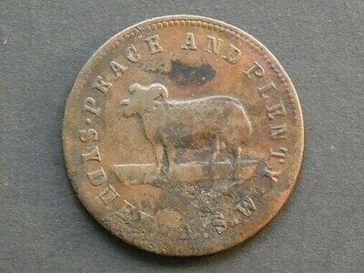 Australia, 1d token, New South Wales, ND(1859), Peace & Plenty (Whitty & Brown), Sydney