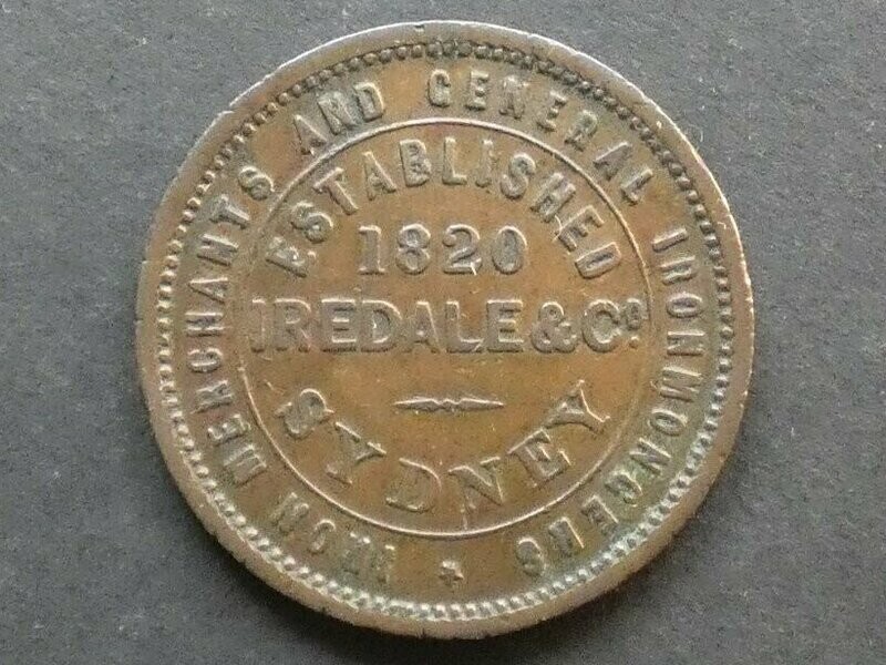 Australia, 1d token, New South Wales, ND(1862), Iredale & Co., Sydney