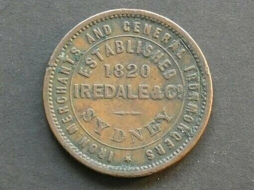Australia, 1d token, New South Wales, ND(1862), Iredale & Co., Sydney