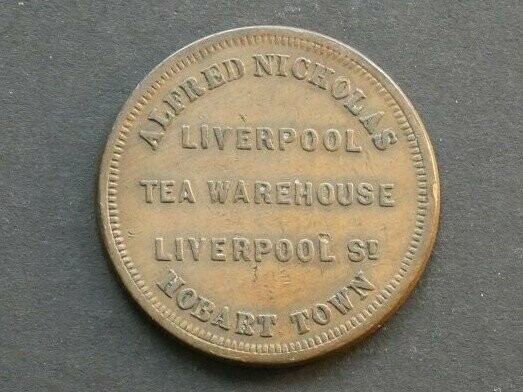 Australia, 1d token, Tasmania, ND(1862), Alfred Nicholas, Hobart