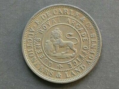 Australia, 1d token, Victoria, 1855, E. De Carle & Co, Melbourne