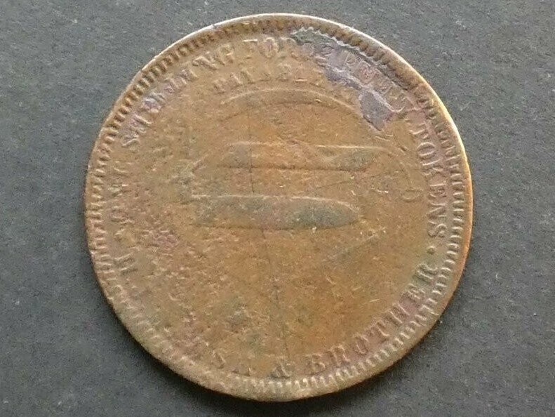 Australia, 1d token, Tasmania, ND(1863), H.J. Marsh & Brother, Hobart