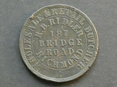 Australia, 1d token, Victoria, 1862, R.B. Ridler, Richmond