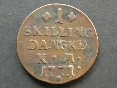 Denmark, 1 Skilling, 1771