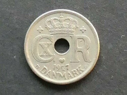 Denmark, 10 Øre, 1947