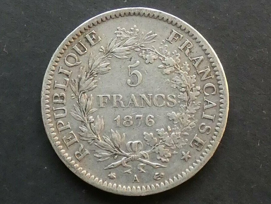 France, 5 Francs, 1876A