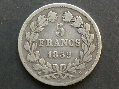 France, 5 Francs, 1839B