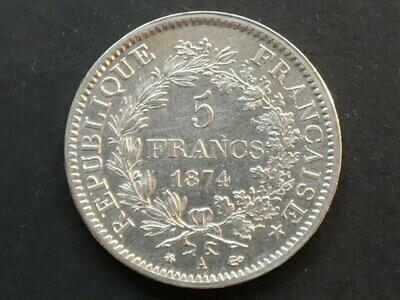 France, 5 Francs, 1874A