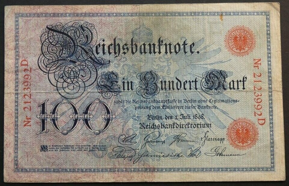 Germany, 100 Mark, 1.7.1898.