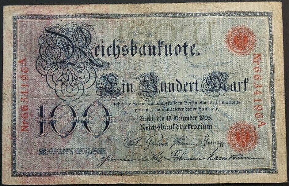 Germany, 100 Mark, 18.12.1905.
