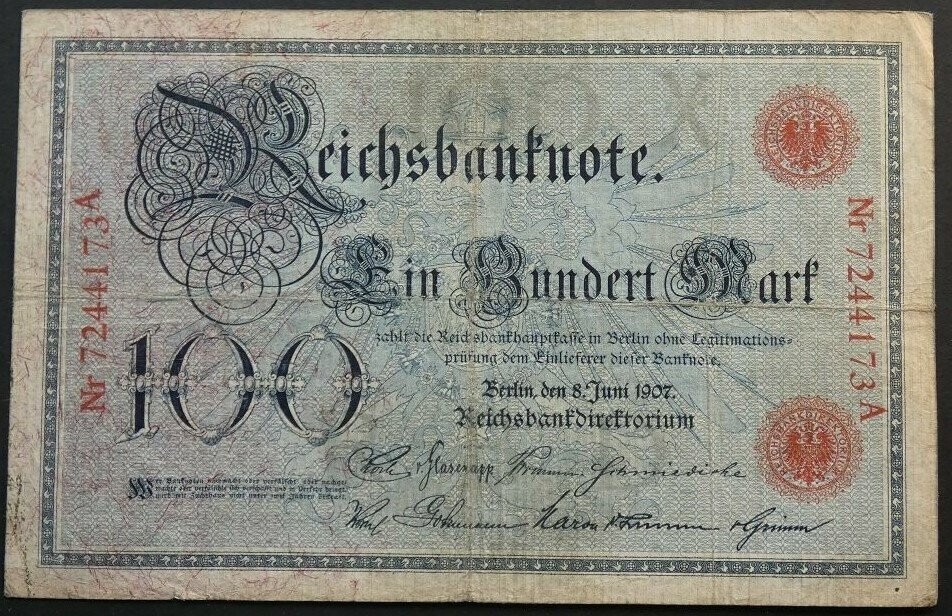 Germany, 100 Mark, 8.6.1907.