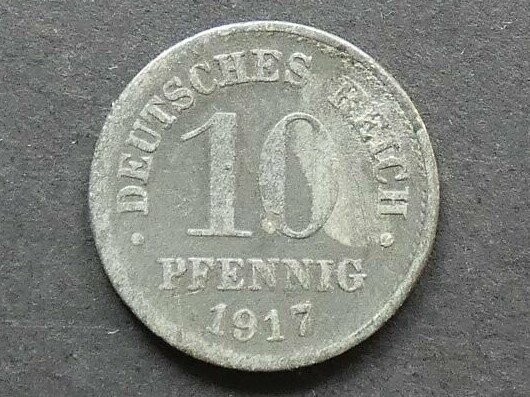 Germany, 10 Pfennig, 1917 zinc
