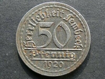 Germany, Lembeck, notgeld token, 50 Pfennig, 1920