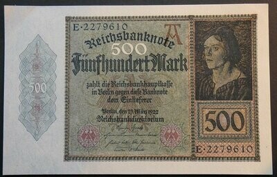 Germany, 500 Mark, 27.3.1922.